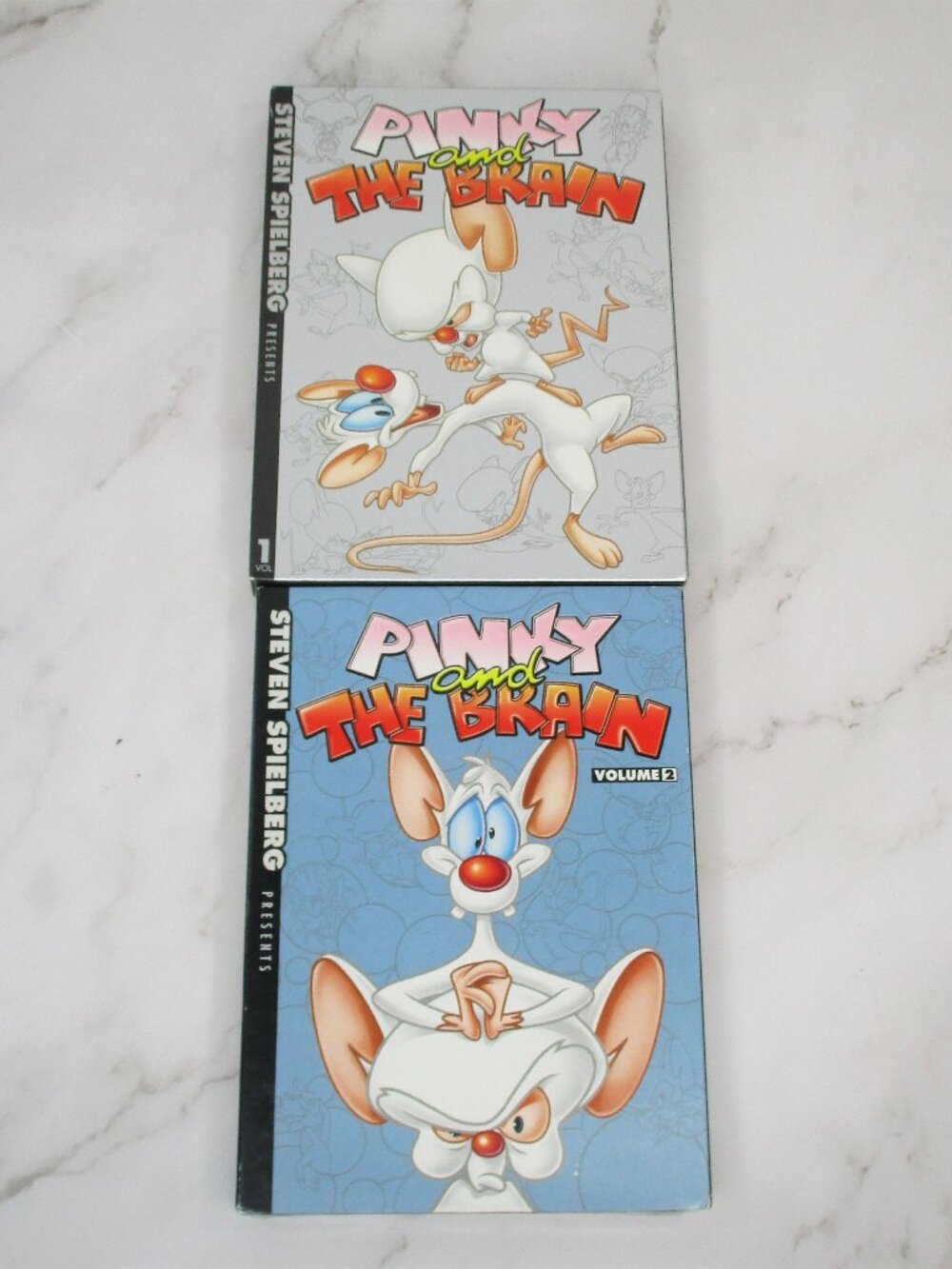 Pinky and The Brain Vol 1-2 (DVD 2006) VTG Y2K Anime TV Series + Slipcover
